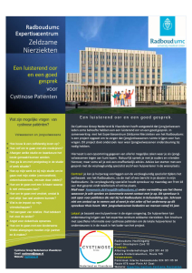 Flyer een goed gesprek voor cystinose patiënten